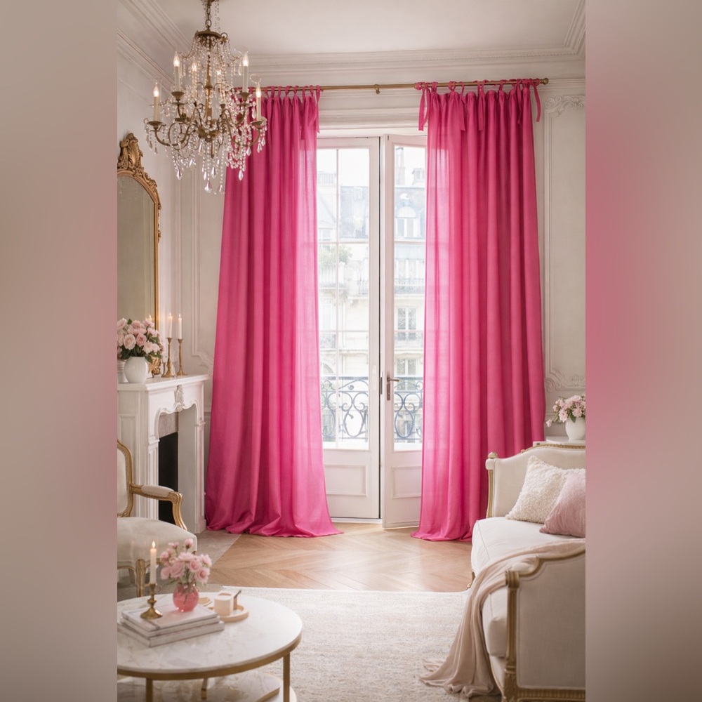 Panels - Rasberry Pink Tie-Tops